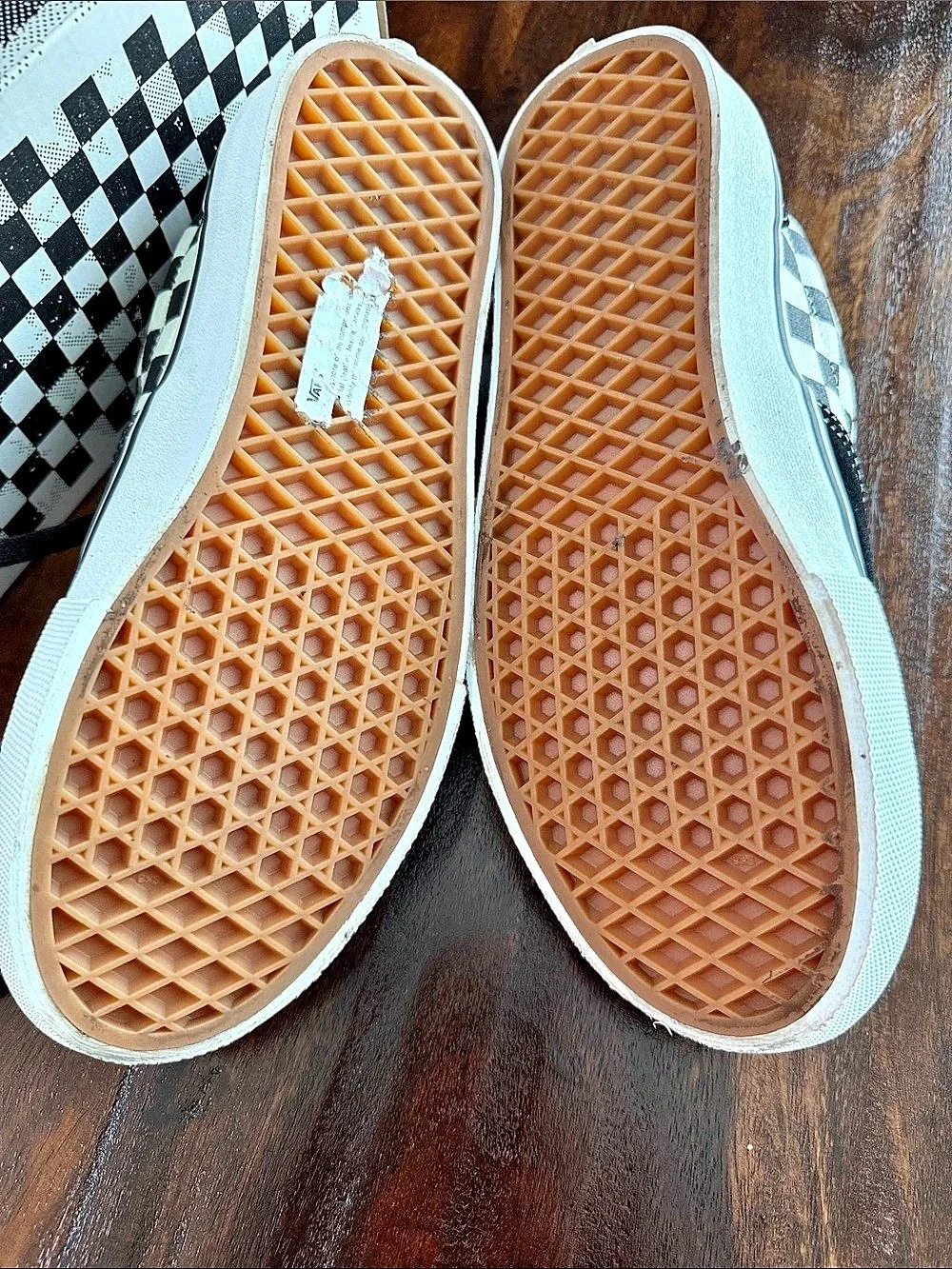 Vans Sk8-Hi Skate Era Checkered Sneakers Black & White US 7.5 Like New